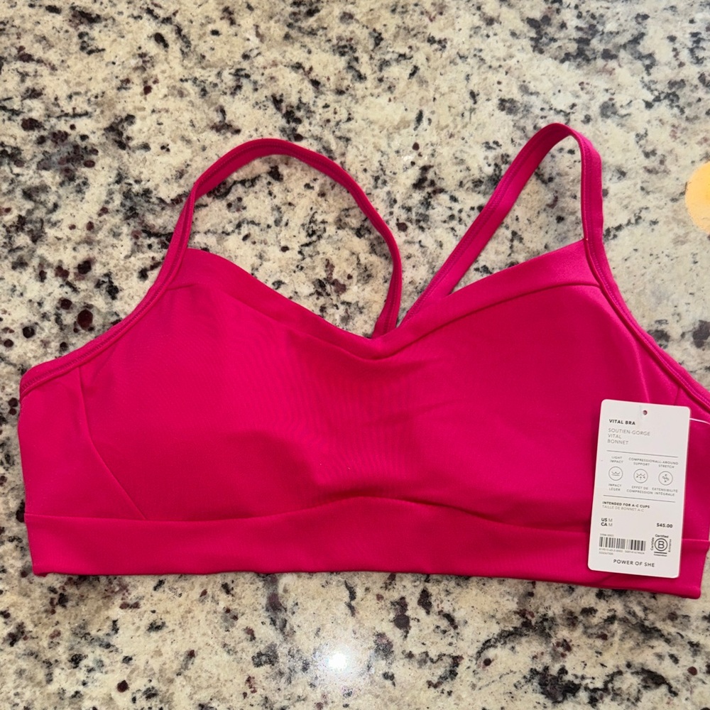 Women's Bright Pink Athleta Vital Bra